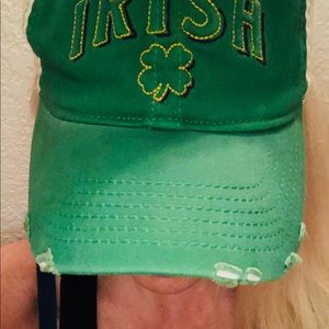 Irish ☘️ embroidered Distressed fitted cap.